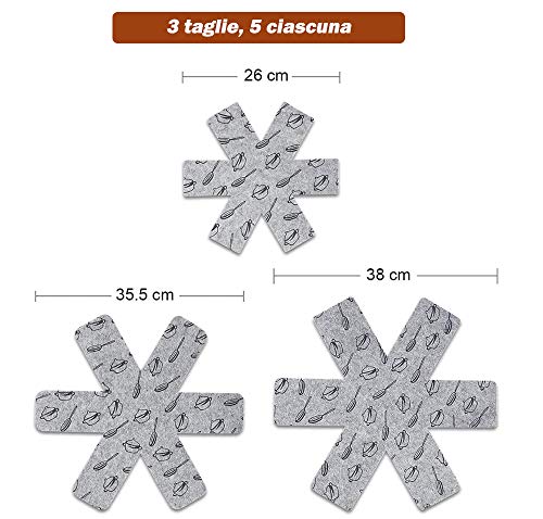 Beenle-Icey Set 15 Pezzi Proteggi Pentole e