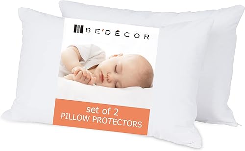 Miniatura 7 de Bedecor Paquete de 2 protectores de almohada estándar con cremallera, fundas de almohada impermeables, a prueba de polvo, con agujeros transpirables