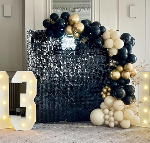 Paneles Decorativos Shimmer Wall 24 pzas Negro miniatura 2
