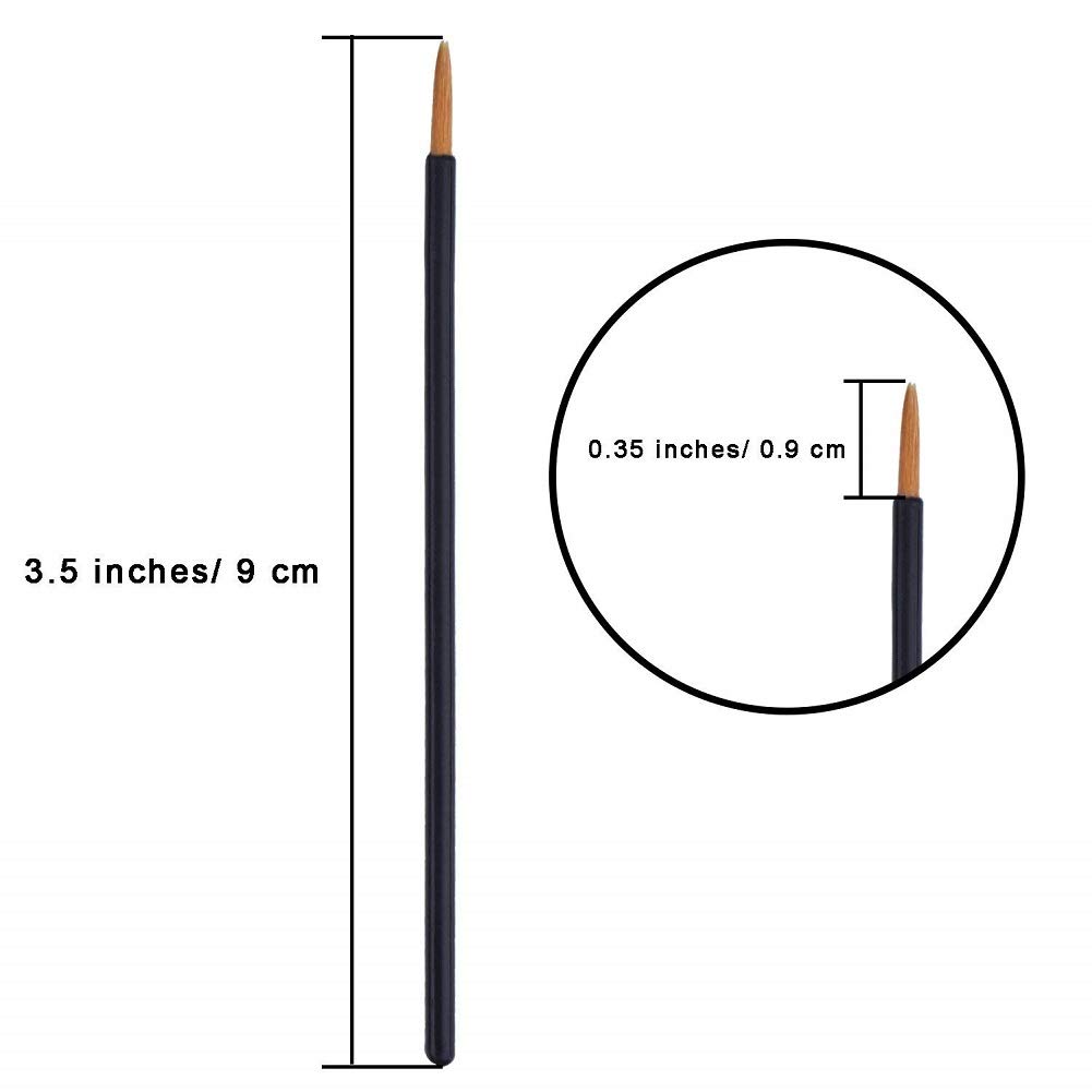 XZEN Disposable Eyeliner Brush Applicator Cosmetic Eye Wands Makeup Tool (1000pcs, Gold head)