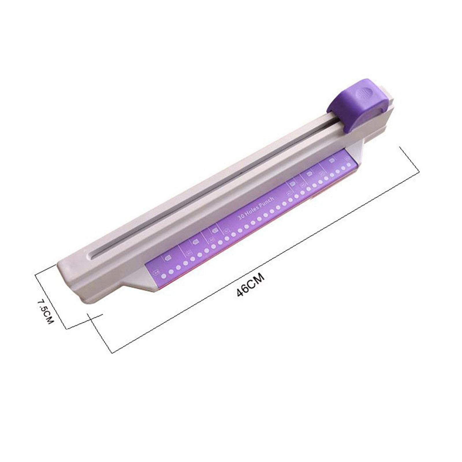 Generic Perforatrice a 30 Fori per Carta A4, Versatile E Compatta, Da Tavolo, con Funzione di Pressione Manuale, Ideale per Ufficio, viola