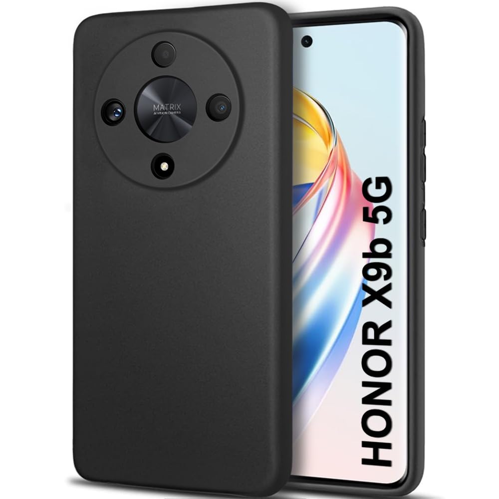 TheGiftKart Sleek Back Cover Case for Honor X9B 5G | Slim Fit Protective Design | Ultra Matte Finish | Camera Protection Bump | Soft Silicon Back Cover Case for Honor X9B 5G (Silicone, Black) (B0CTMXB421) Amazon Price History, Amazon Price Tracker