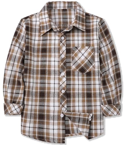 Image of Betusline Boy and Men Button Down Plaid Shirt | Soft,Breathable and Comfortable Fabric