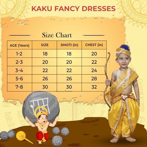 Image of Kaku Fancy Dresses Ram Costume for Kids Infant Baby Ram Dress for Boys with Accessories