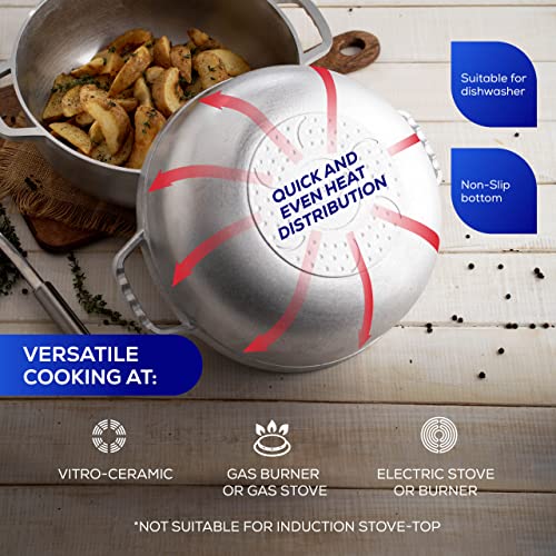 Universal-Large-Caldero-47-Cups-17-QT-16-L-Stainless-Aluminum-Pot-Even-Heat-Distribution-and-Fast-Cooking-Dutch-Oven-Pot-with-Lid-Ergonomic-Handles-Ideal-for-Rice-French-Fries-and-More