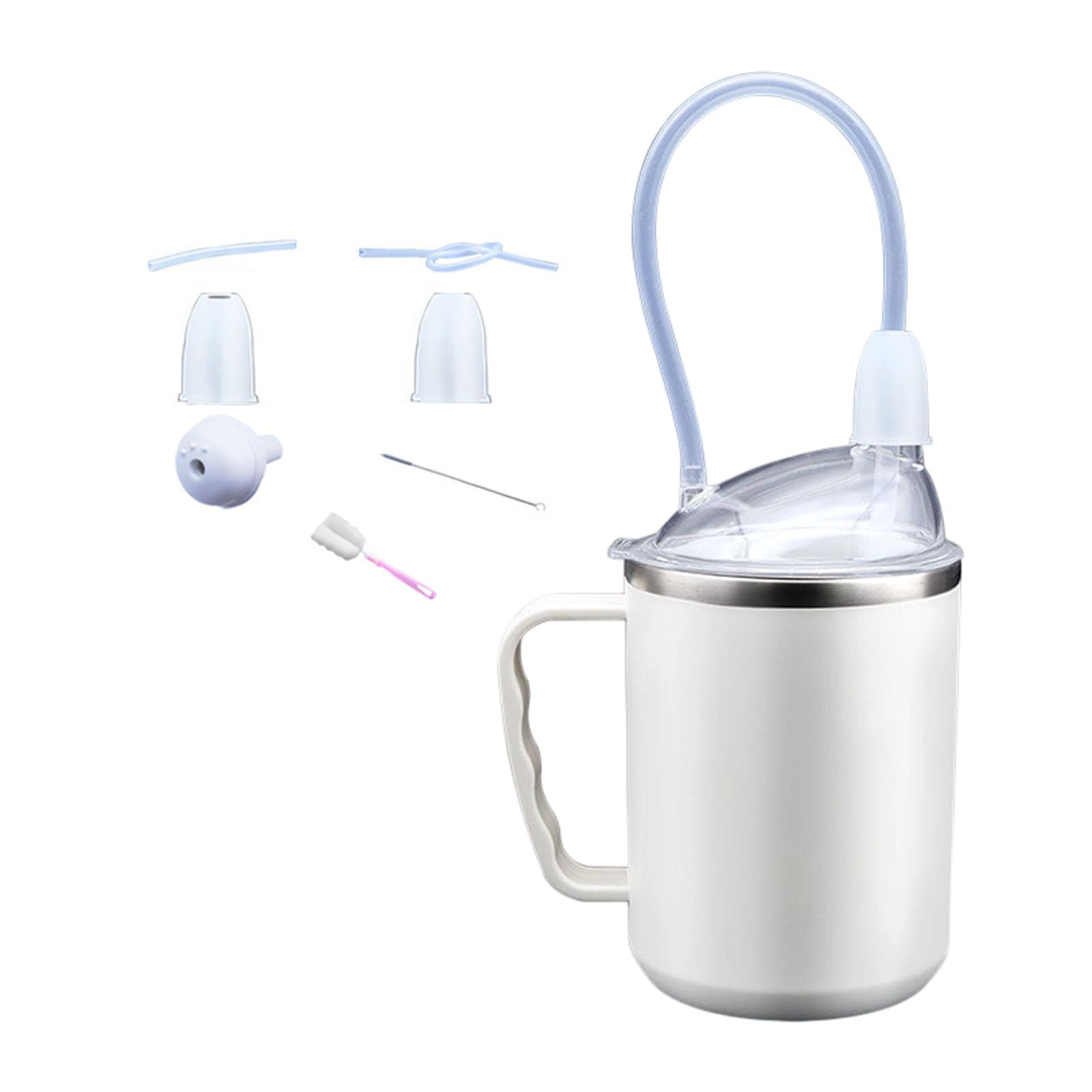 Elnwnnkc Stainless Steel Drinking Cup with Spout Design for Kids and Adults 450ml Leak Proof Feeding Bottle Feeding Bottle