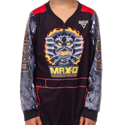 INTIMO Monster Jam Max-D Boys' Union Suit Kids Fleece Maximum Destruction Monster Truck One Piece Pajamas2