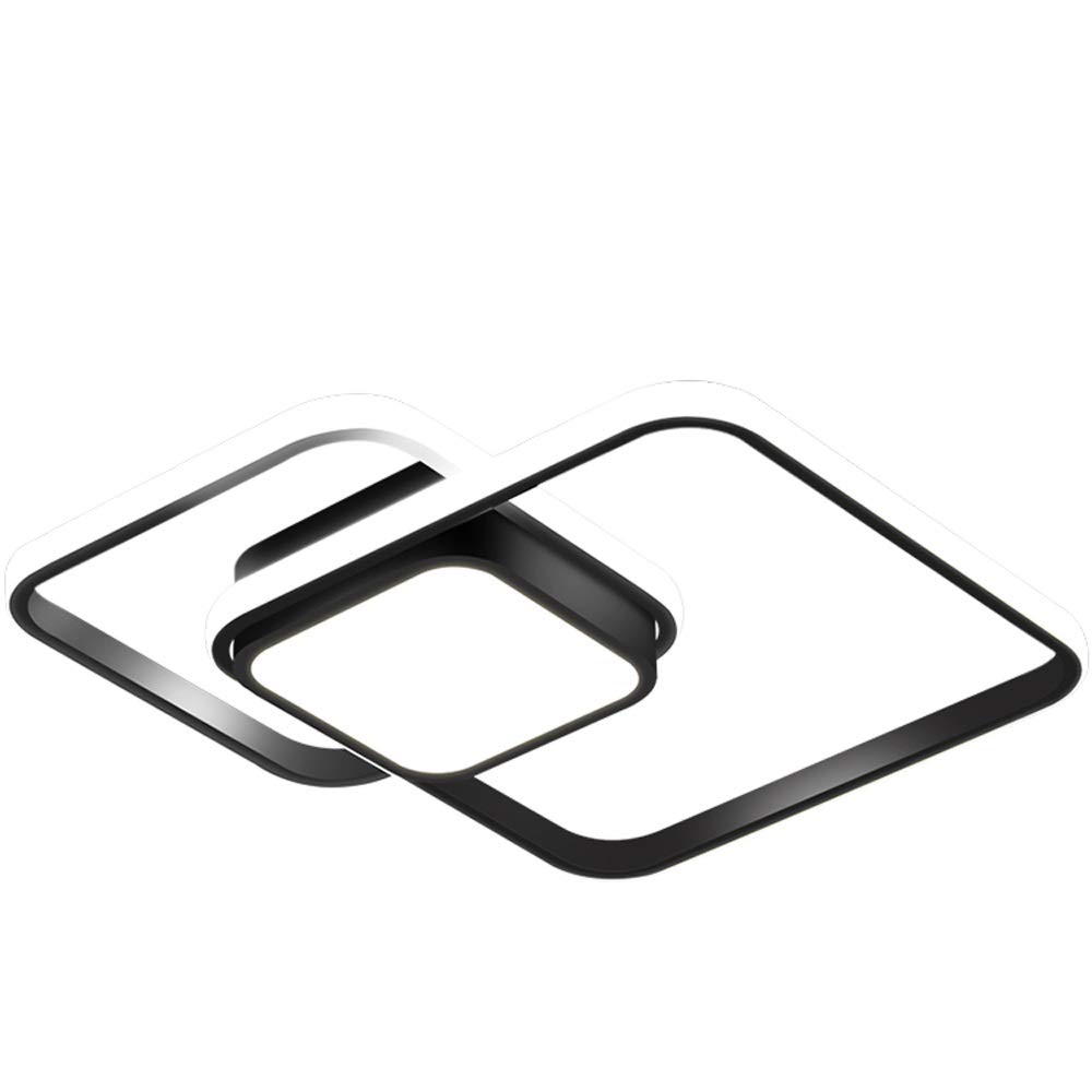 HELIn Chandeliers Lighting for Living room Bedroom Rectangle aluminum Ceiling Chandelier Lights Modern Chandelier with remote