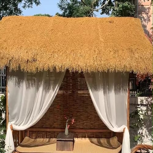 Sztuczna Strzecha Trawa Rolka - Symulacyjna Strzecha Pokrywa do Przestrzeń Zewnętrznych, Kaczka Trawa Ślepa, Mata Syntetyczna Do Chat, Patio i Basenów