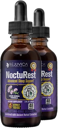 NoctuRest - Suplemento avanzado para apoyar el sueño - Entrega de líquidos para una mejor absorción - Melatonina, magnesio, teanina, valeriana,