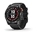 Garmin Fenix 7X Pro Solar Edition 51 MM Slate Gray with Black Band GPS Smartwatch Built-in Flashlight and Power Glass Solar Charging Lens and Advanced Training Features Designed for Larger Wrists.