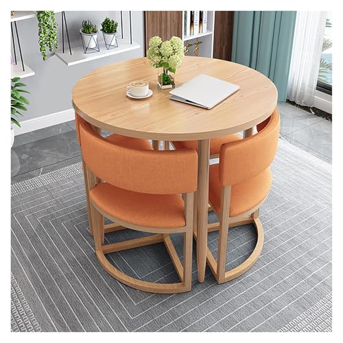 Table Ronde Encastrable 4 Chaises - Ensemble Patio et Salle à Manger (Ora)