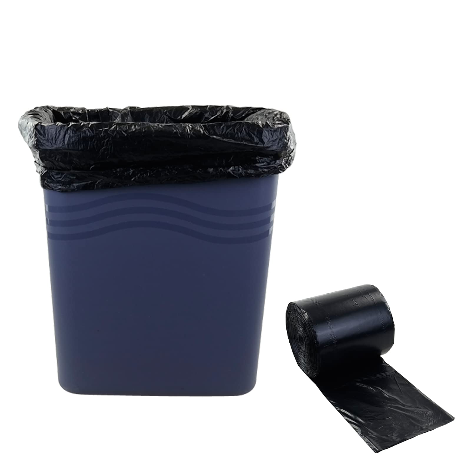 Yuright Bolsas de basura de 40 L, bolsa de basura negra, 125 bolsas