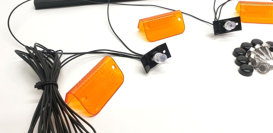 BROCK'S VISOR PARTS Amber Lens Complete Lund Lighted Visor Install Kit (Universal, Truck)