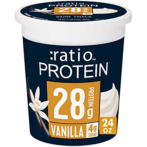 Ratio Yogurt Protein Cultured Dairy Snack, Vanilla, 28g Protein, 24 oz