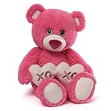 Gotta Getta Gund Gund Ours en peluche rouge tenant 2 cœurs de Saint Valentin Gemma