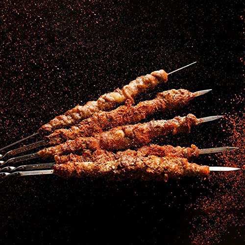 Grillspieße, Schaschlikspieße, Fleischspieße, Grill Spieße, Edelstahl Grillspieß, Spieße Grill, Marshmellowspieße, Edelstahl Lange Spieße, Kebab Spieße, Grillzubehör, 12 Stück (30CM)