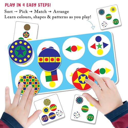 Image of Bright Brain Rolling Balls Colours Shapes & Patterns | Educational Sorting & Matching Game for Kids Ages 3+ | Colour Recognition Learning Toy | Best Gift for Boys & Girls