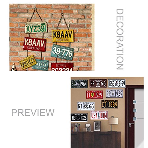 6x12 Inches Vintage Feel Rustic Home,Bathroom and Bar Wall Decor Car Vehicle License Plate Souvenir Metal Tin Sign Plaque (Delaware PC145659)