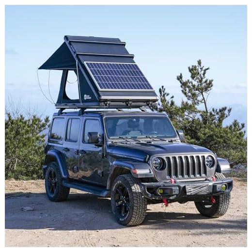 Arctwonder Rooftop Tent Hard Shell with Winter Thermal Layer,Solar Panel Roof top Tent Hardshell Suitable for Jeep SUV Truck Van,Camping Car 2 Person