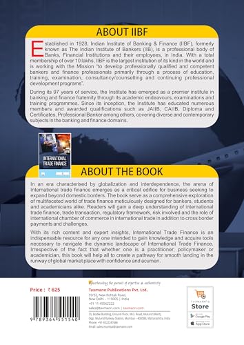 Image of IIBF X Taxmann's International Trade Finance - Complete | Expert-vetted Guide on-Trade Theories | ICC Rules | Regulatory Frameworks | Risk Management | Digitisation | LIBOR-ARR Transitions
