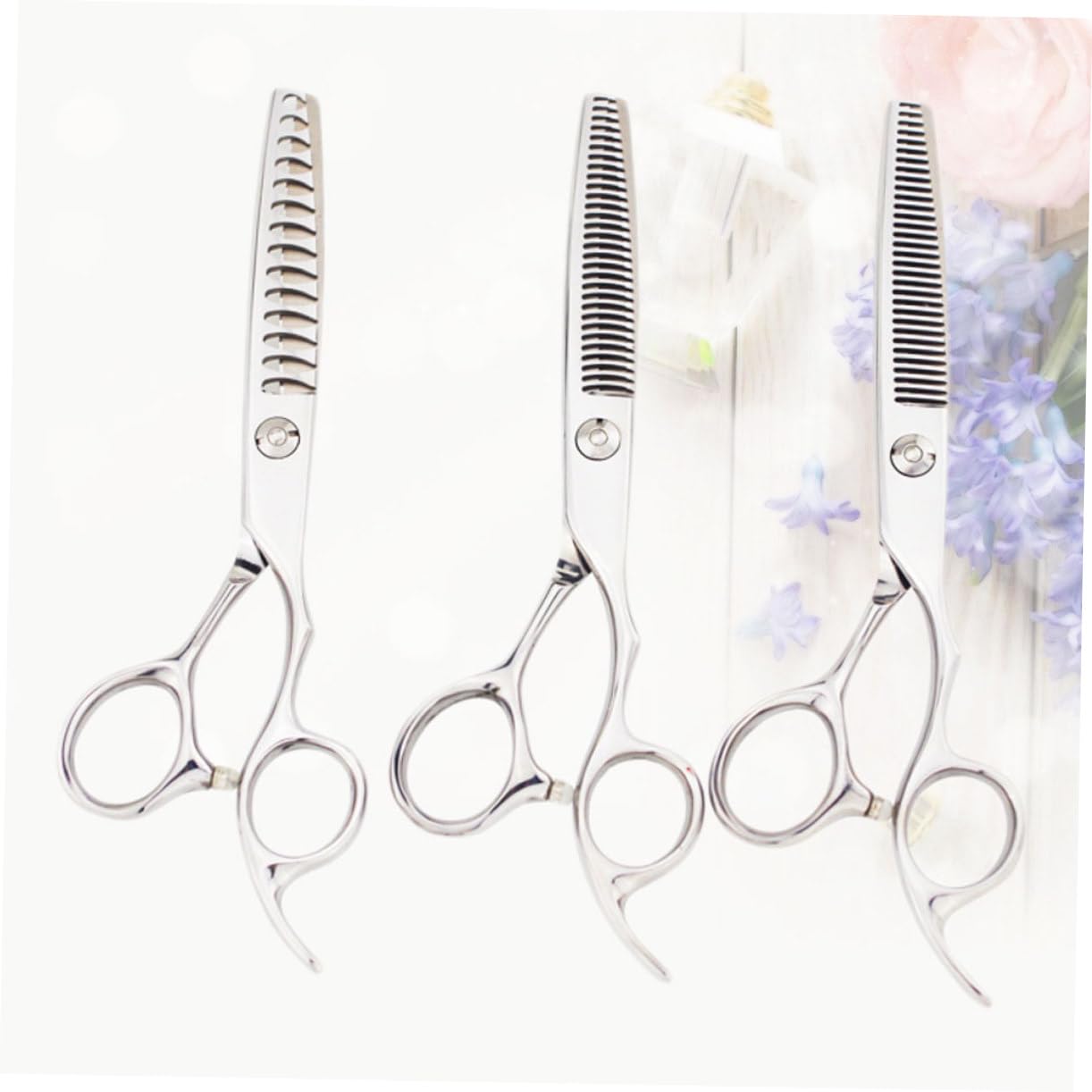 VICASKY 3pièces Ciseaux Acier Inoxydable Pour Cheveux Outil De Coupe Droit Professionnel Pour Salon De Coiffure Et Usage Domestique