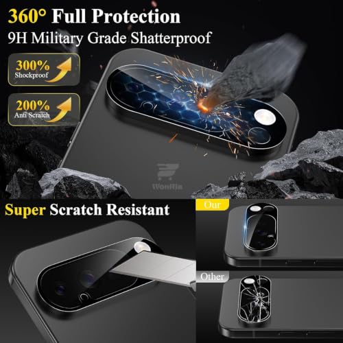 Image of WonRia Pack 1- Back Camera Glass Protector for Google Pixel 10 Pro XL 5G Camera Lens Protector Guard [3D Premium] - Black