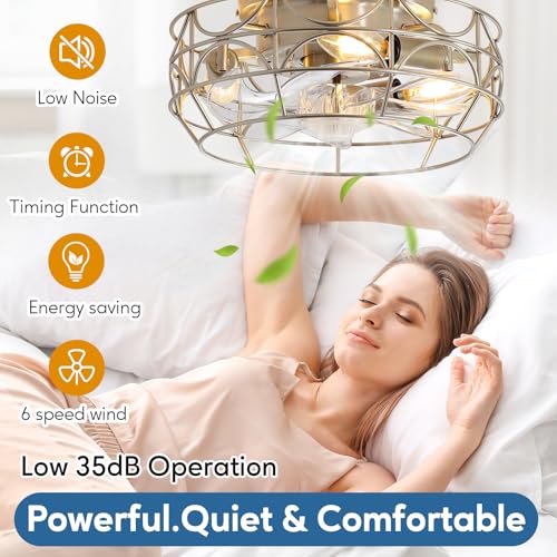 Sewterolyn Caged Ceiling Fan thumbnail 3