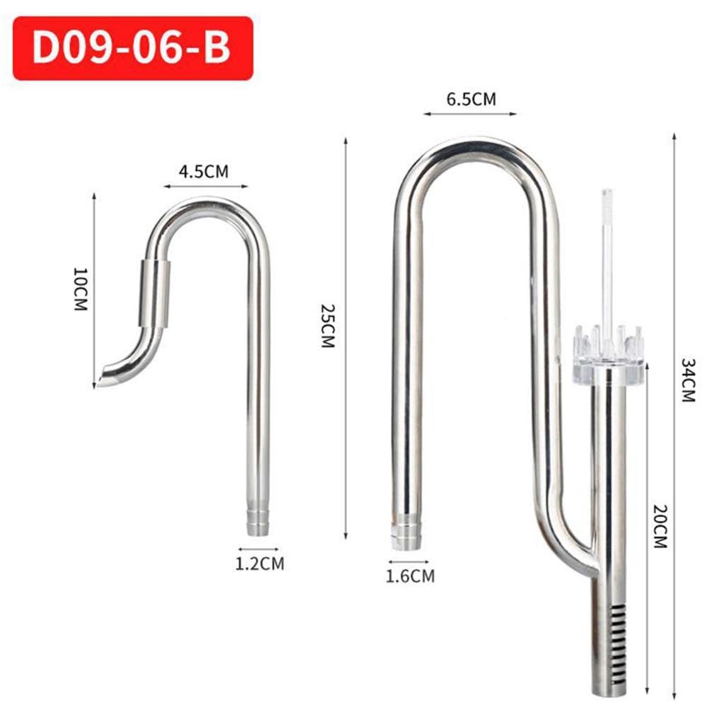 Tubo per Ninfee Acquatiche in Acciaio Inox con Ingresso E Uscita in Superficie Acrilica, Ideale per Acquari Piantumati, Decorazioni E, 12Out 16Oil Regolare