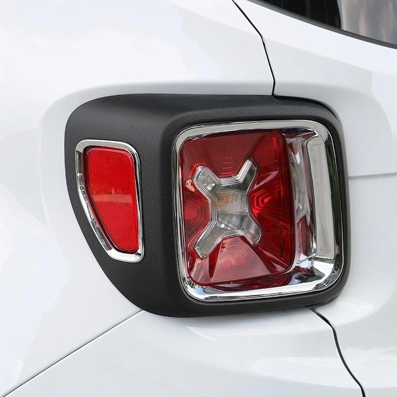 Copertura Decorativa Fanali Posteriori Per Jeep Renegade 2016-2024 – Set 2 Pezzi In ABS, Colore Nero, Adesiva
