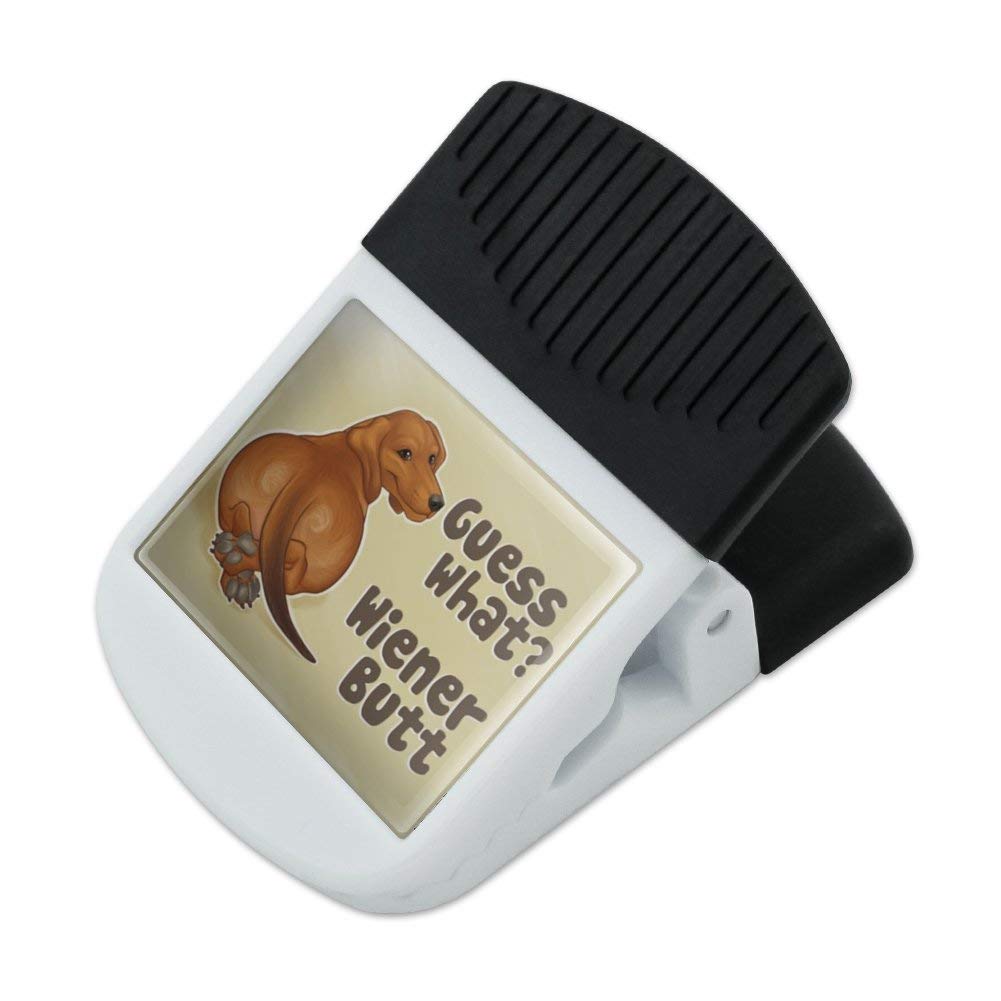 Guess What Wiener Dog Butt Dachshund Funny Refrigerator Fridge Magnet Magnetic Hanging Hook Note Snack Clip