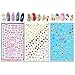 TailaiMei Nail Decals Stickers, 1600+ Pcs Self-Adhesive Tips DIY Nail Art Design Stencil (12 Large Sheets)