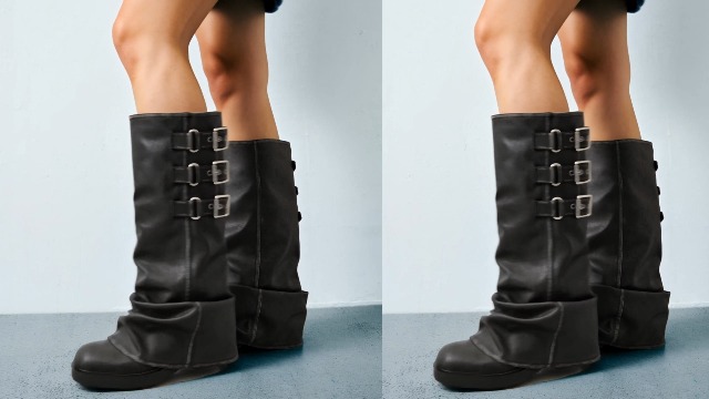 Amazon.com | ClassicSter Fold Over Knee High Boots Slouch Boots