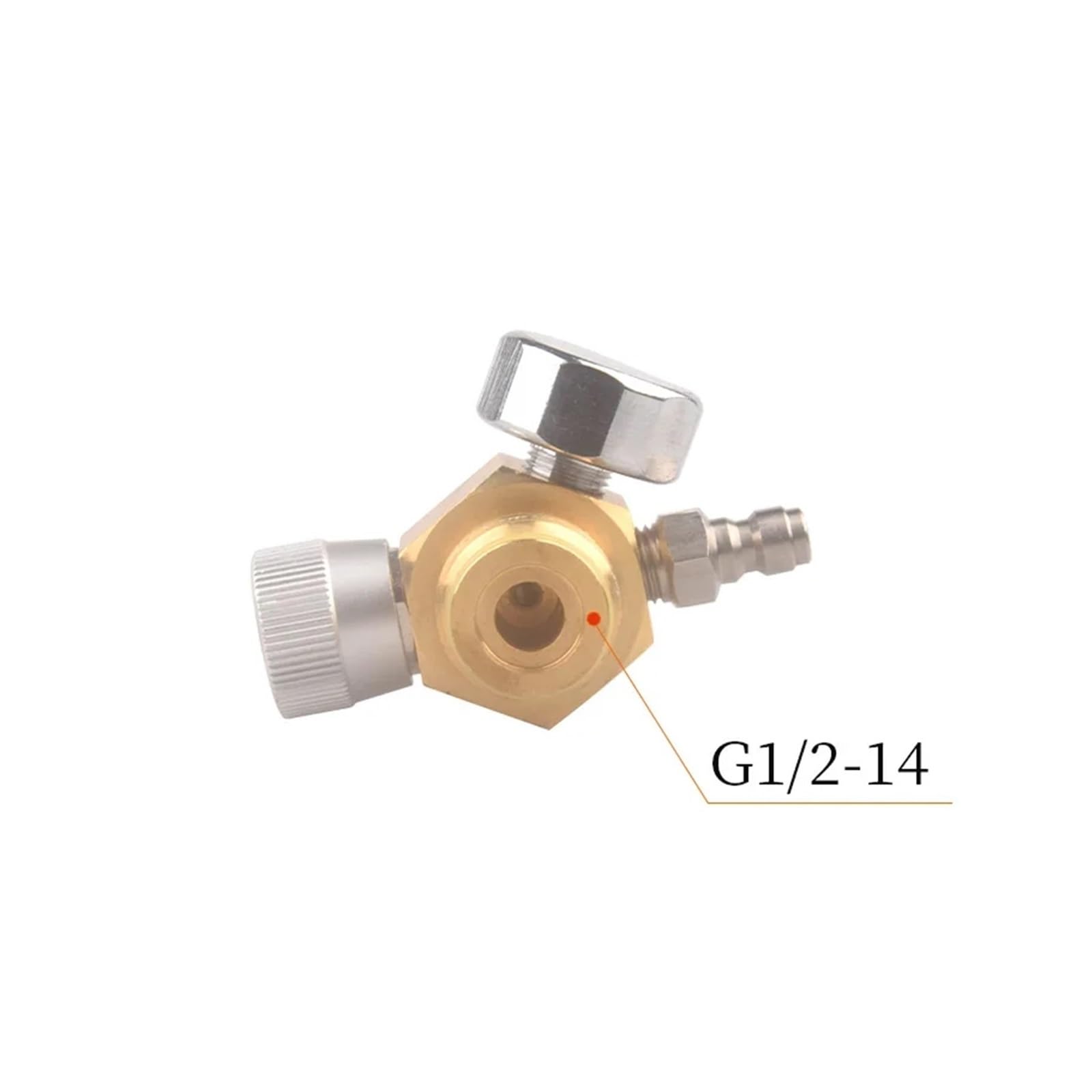 Adaptador de llenado de Recarga de Cilindro de Tanque de Aire, Accesorio de válvula de Suministro de Recarga de Co2 (Size : M18-1.5)