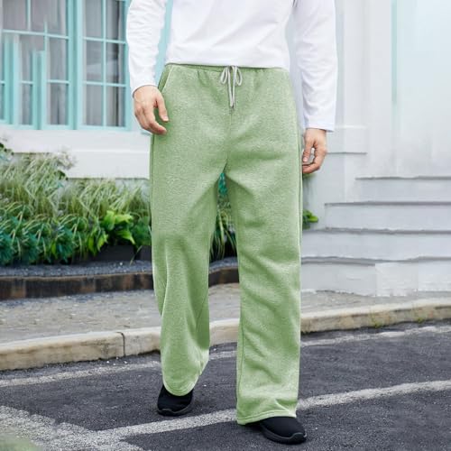 Mens Baggy Sweatpants Wide Leg Sweats Pants Loose Cotton Open Bottom Joggers with Pockets Y2k Tall Trousers Streetwear4