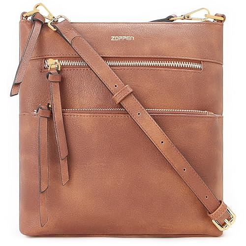 Purses for Women Crossbody Bag Trendy, Vegan Leather Crossbody Shoulder Bag Adjustable Strap, Zipper Pocket Crossbody Purse