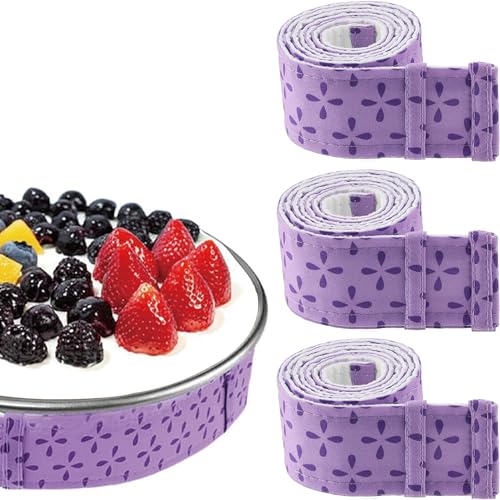 Hufopik 3-Piece Cake strips for even baking, Baking strips for cake pans, Baking Supplies and Cake leveler