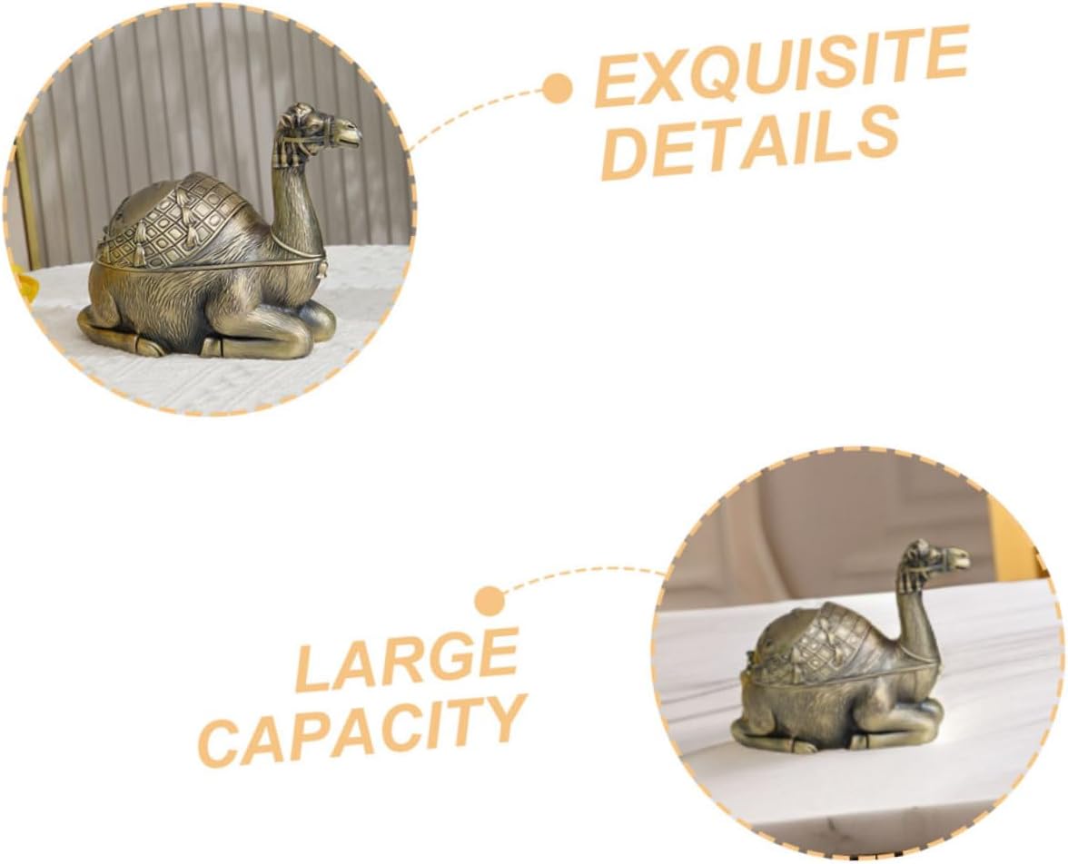 NUOLUX 4個 ラクダの灰皿 ユニークな灰皿 灰の容器 象の灰皿 卓上灰皿 ヴィンテージメタル灰皿 車の灰皿 ふた付きヴィンテー