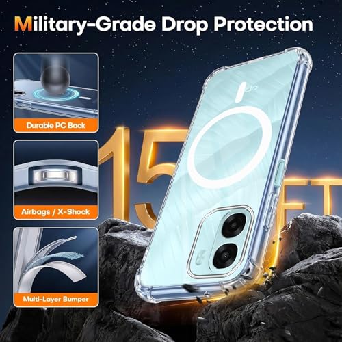 Image of Jkobi Shockproof Crystal-Clear Back Cover for Oppo A6X | Oppo A6S (Magsafe Wireless Support | Drop & Camera Protection | Hard Polycarbonate)