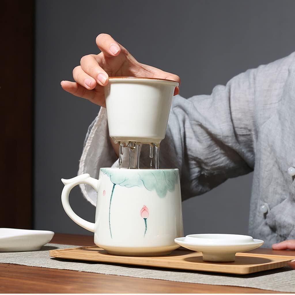 Kubek do picia ceramiczny kubek do picia kubek do kawy z pokrywką kubek do kawy latte kubek do herbaty wypalanie w wysokiej temperaturze i trwały 357 ml kubek do kawy filiżanka do kawy