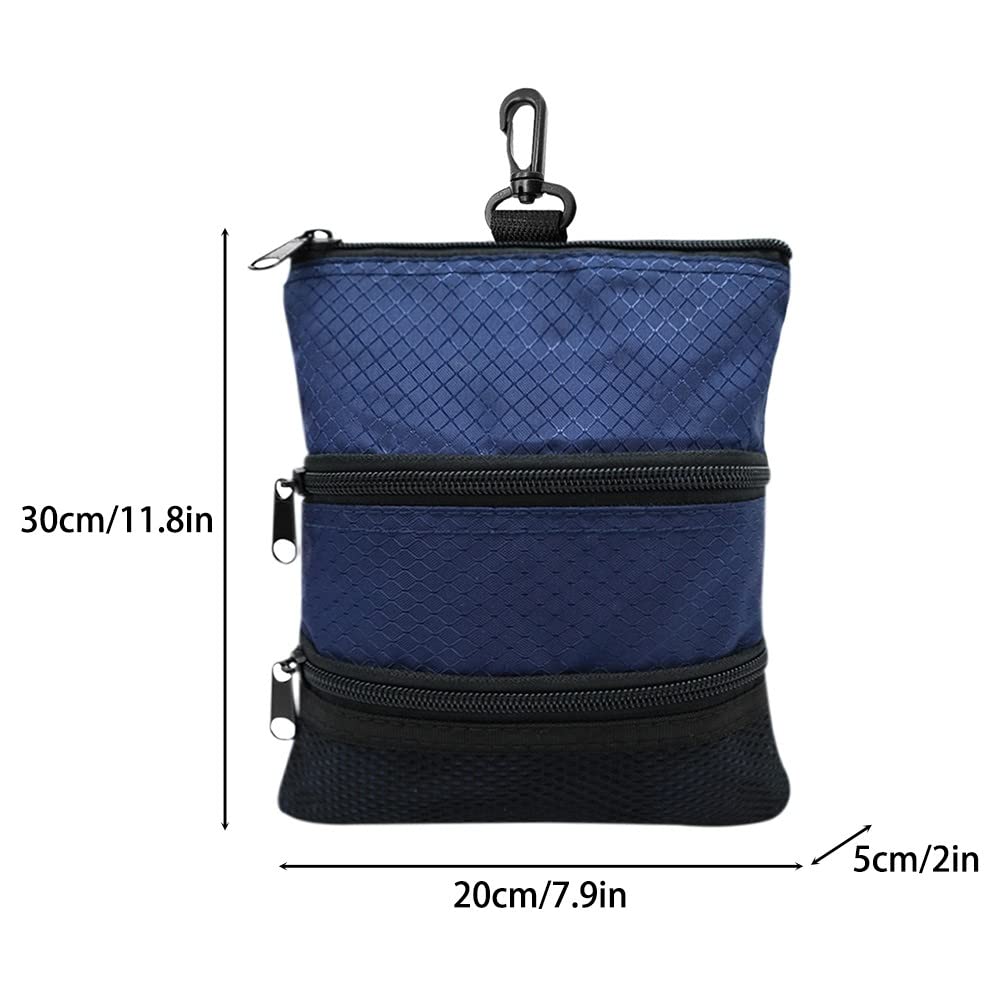 DONGKER Tasca Golf,Borsa Pallina da Golf con Chiusura Cerniera e Gancio per Ingranaggi per Esterni