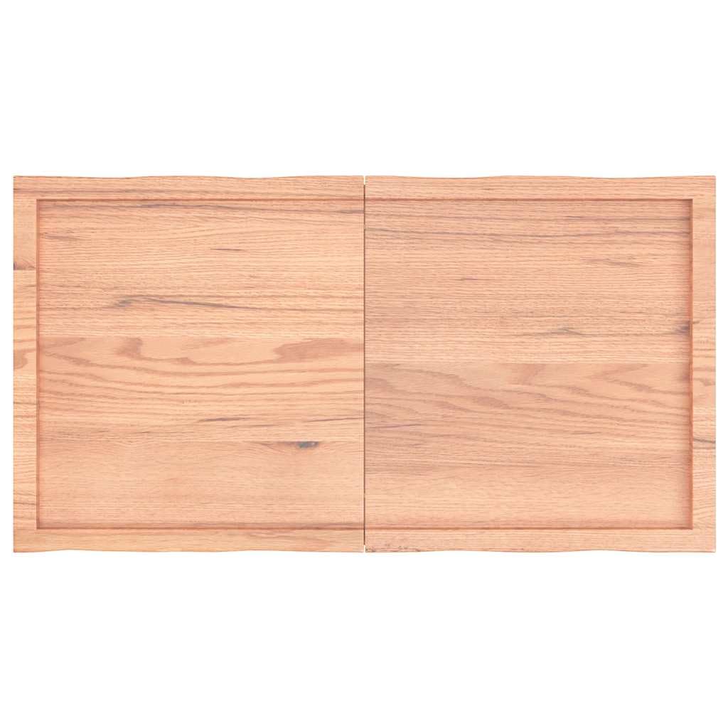 vidaXL Piano Tavolo Marrone Chiaro 120x60x(2-4) cm Rovere Non Trattato