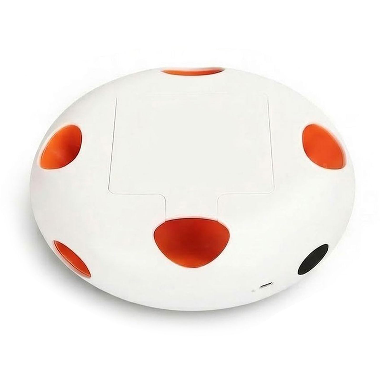Katzenspielzeug für Hauskatzen, White | Wiederaufladbarer interaktiver Mover mit Bewegungsaktivierung, abgerundetem Körper, Typ C Kabel
