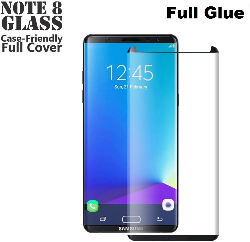 Shopalfa™ Samsung Galaxy Note 8 Tempered Glass Screen Protector Full Body Coverage [Edge-to-Edge] with Free Installation Kit byShopalfa