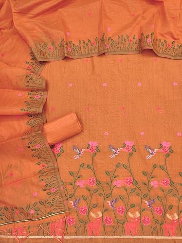 Image of DEVANGI Women's Jamdani Cotton Unstitched Suit & Dupatta Material