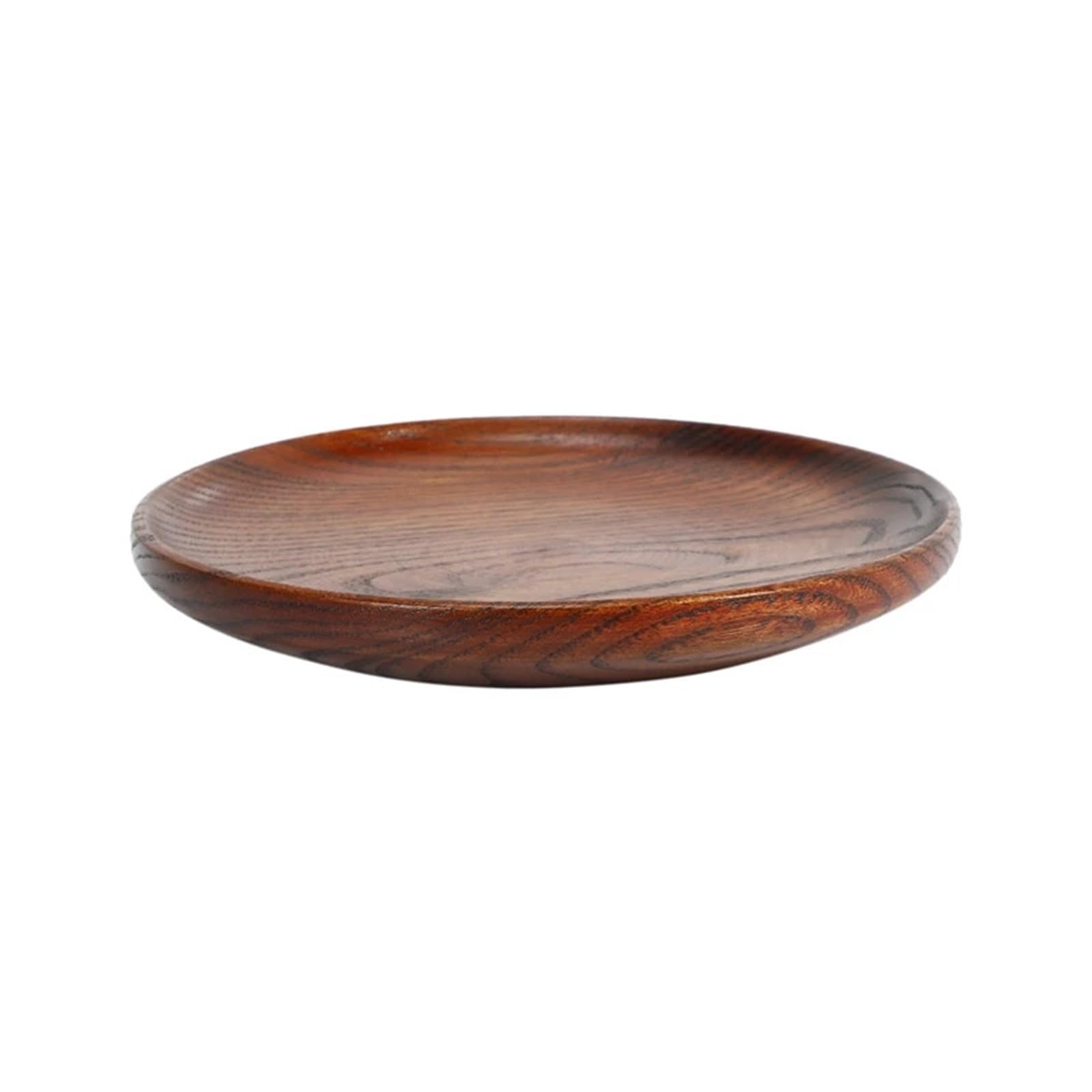 Bandeja para Servir, 3 Piezas, de Madera Lisa, para el hogar, para té, Utensilios de Cocina, Bandeja para Servir, Plato para condimentos Redondo