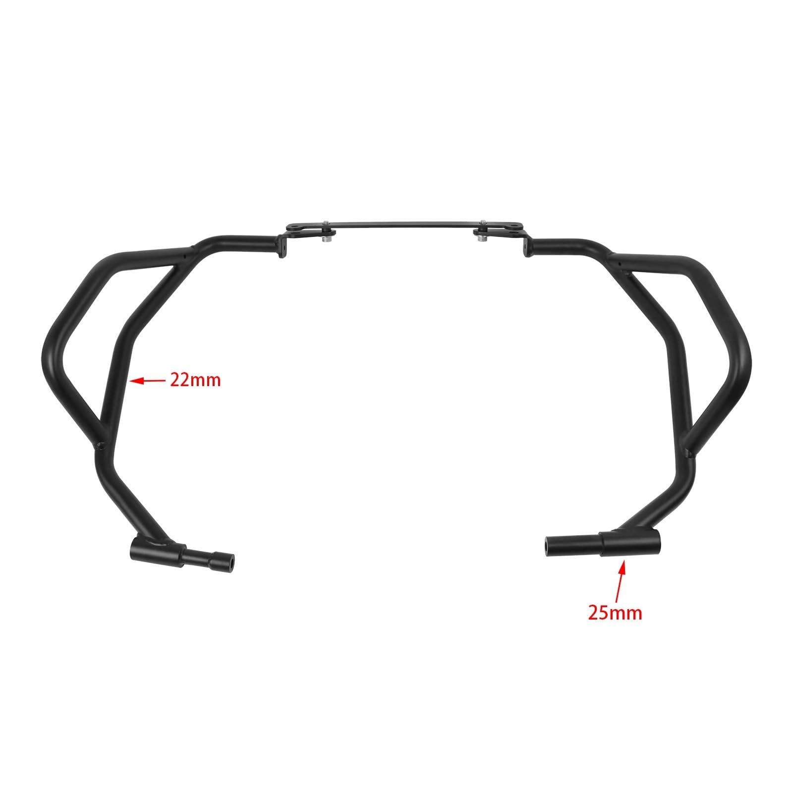 Ochraniacz ramy zderzaka Osłony silnika Crash Bars pasują do BMW R1250GS R1250R R1250RS R 1250 GS/R/RS 2018-2024 Rama motocykla spada bloków zderzaka Gmoli Motocyklowych(Upper bars)