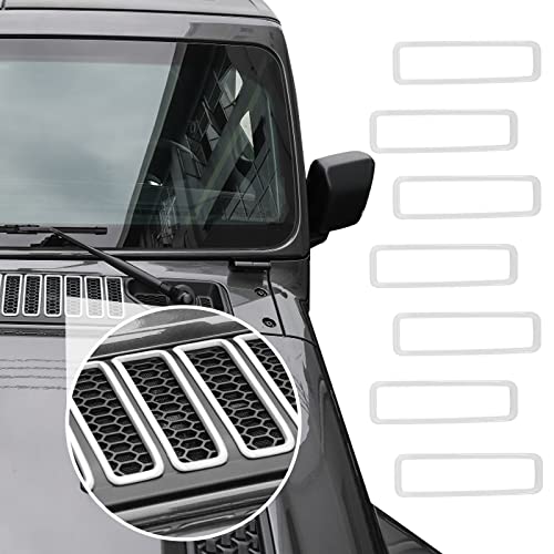 Image of Hood Vent Cover Cowl Panel Vent Cover Trim Fit for 2018-2026 Jeep Wrangler JL JLU & Gladiator JT Exterior Accessories (White)