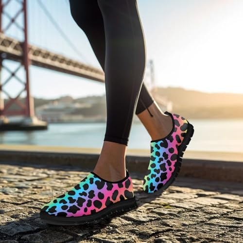 Animal Print Casual Shoes for Women Slip on Sneakers Hands Free Shoes for Outdoor Travel Shopping3