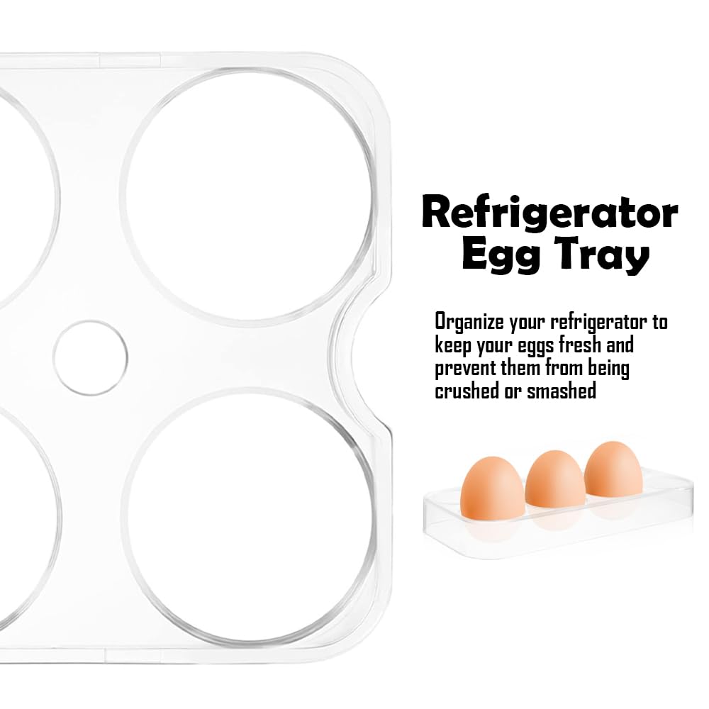 Refrigerator Egg Tray Durable Plastic Egg Holder Boxes 8 Eggs Egg Rack Shelf Holder for Kitchen Refrigerator Countertop - Image 4